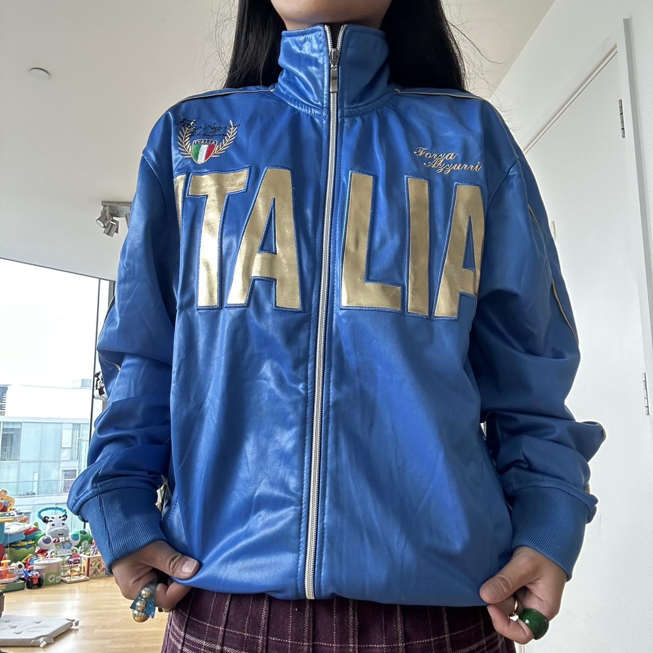 Vintage Blokette Italia Zip-Up Tracksuit Jumper... - Depop