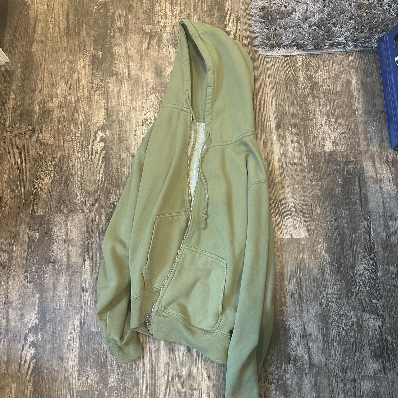 Brandy Melville Women's Green Hoodie Depop