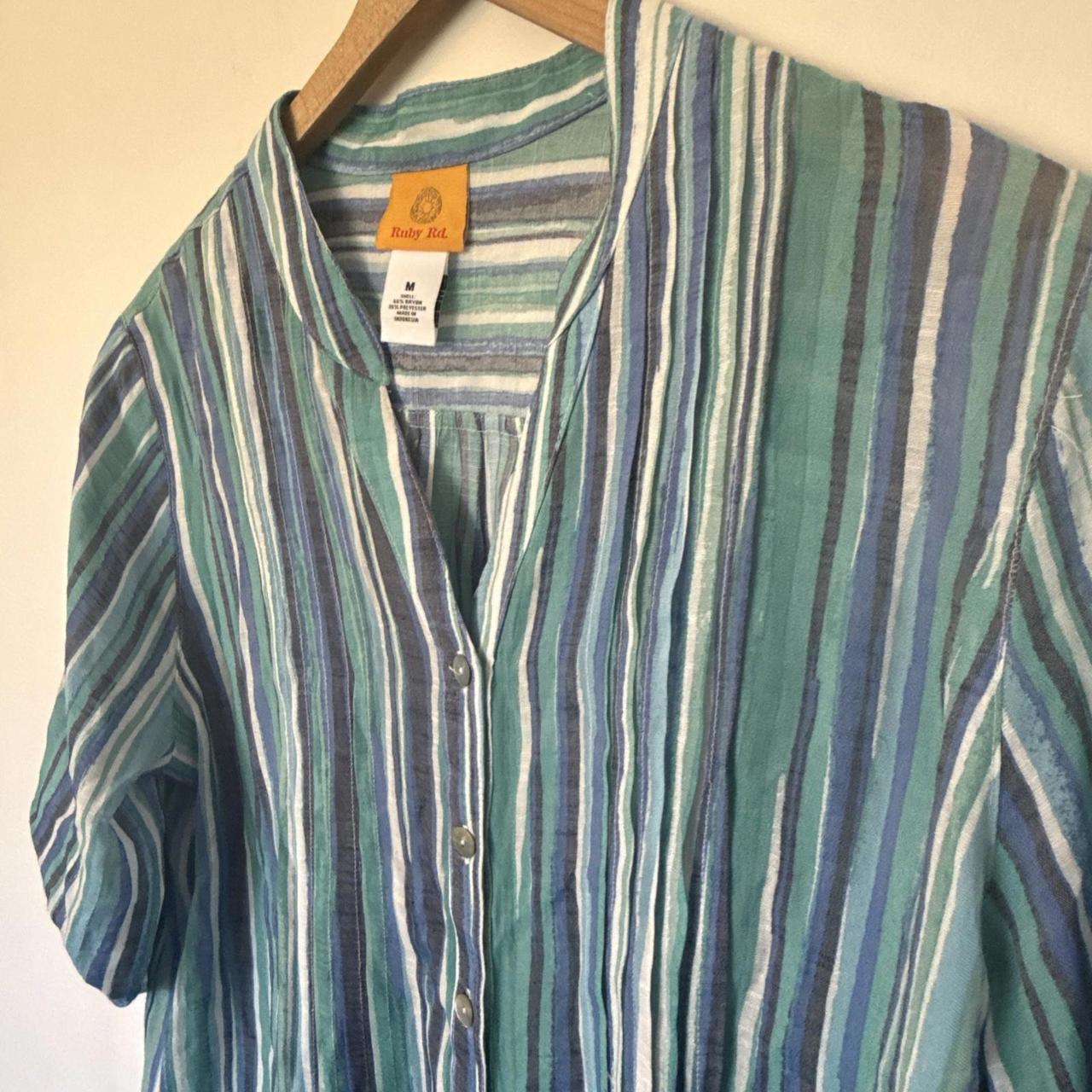 Ruby Rd. Women's Top - Blue - M – Ruby Rd Top Flo… - image 1