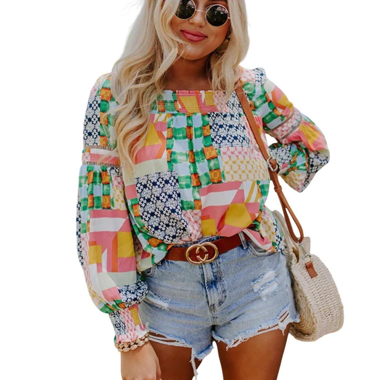 Fate + Becker Women's Blouse - Multi - M – Patchw… - image 1