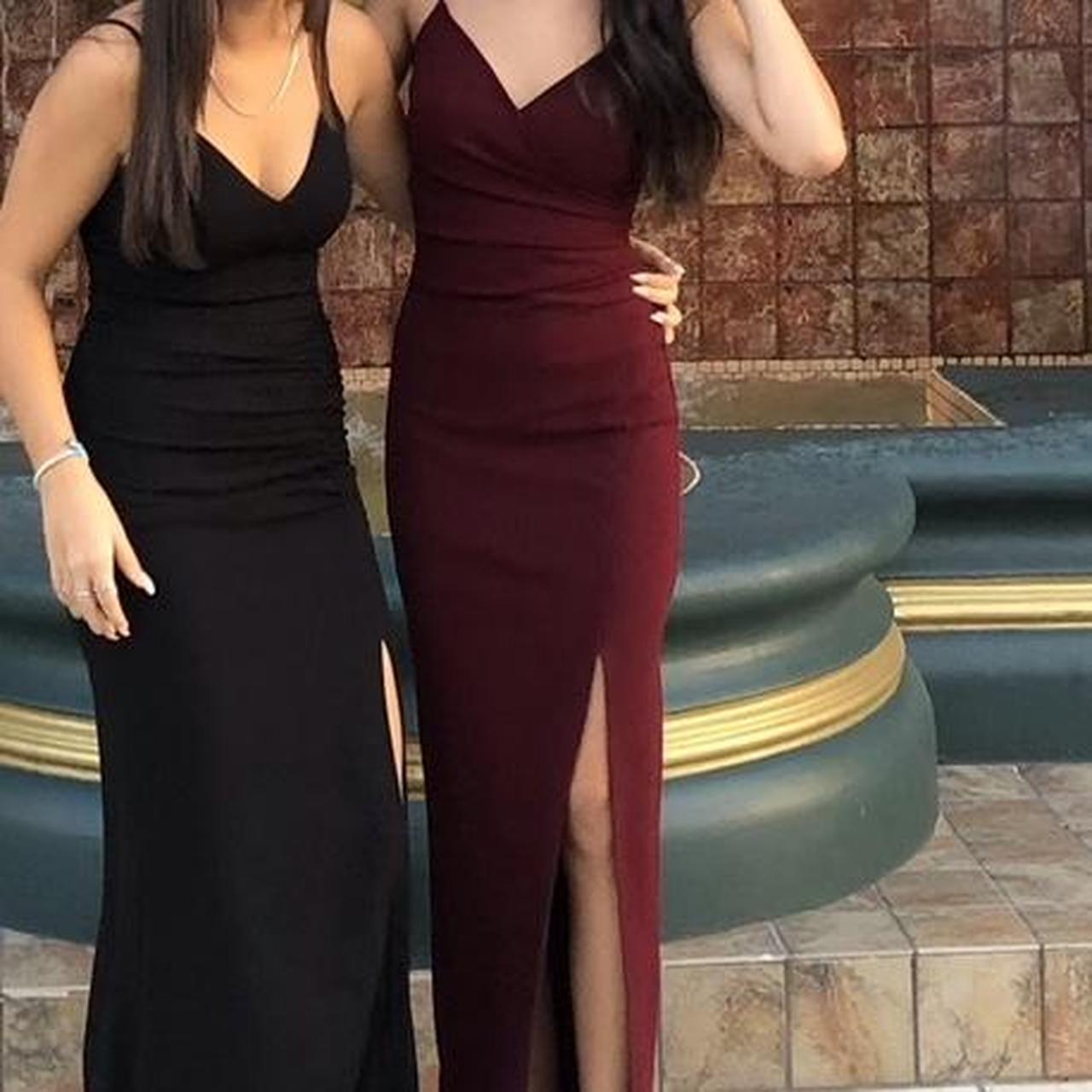 Macy's Women's Burgundy and Red Dress Depop
