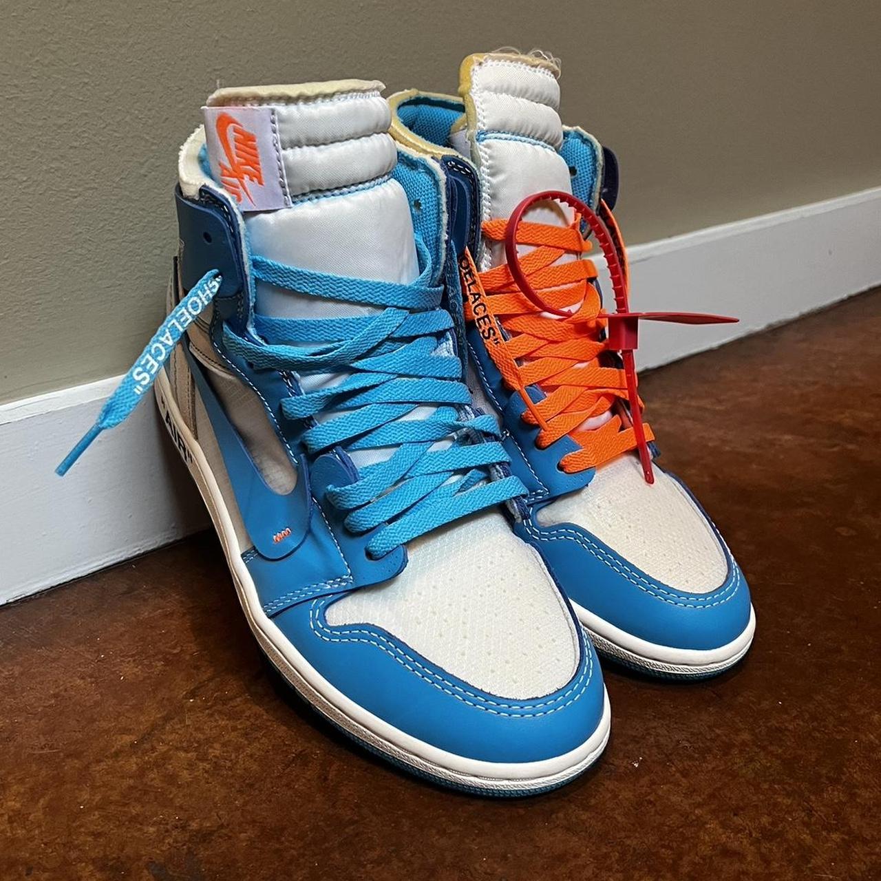 Off white unc shops 1 orange laces