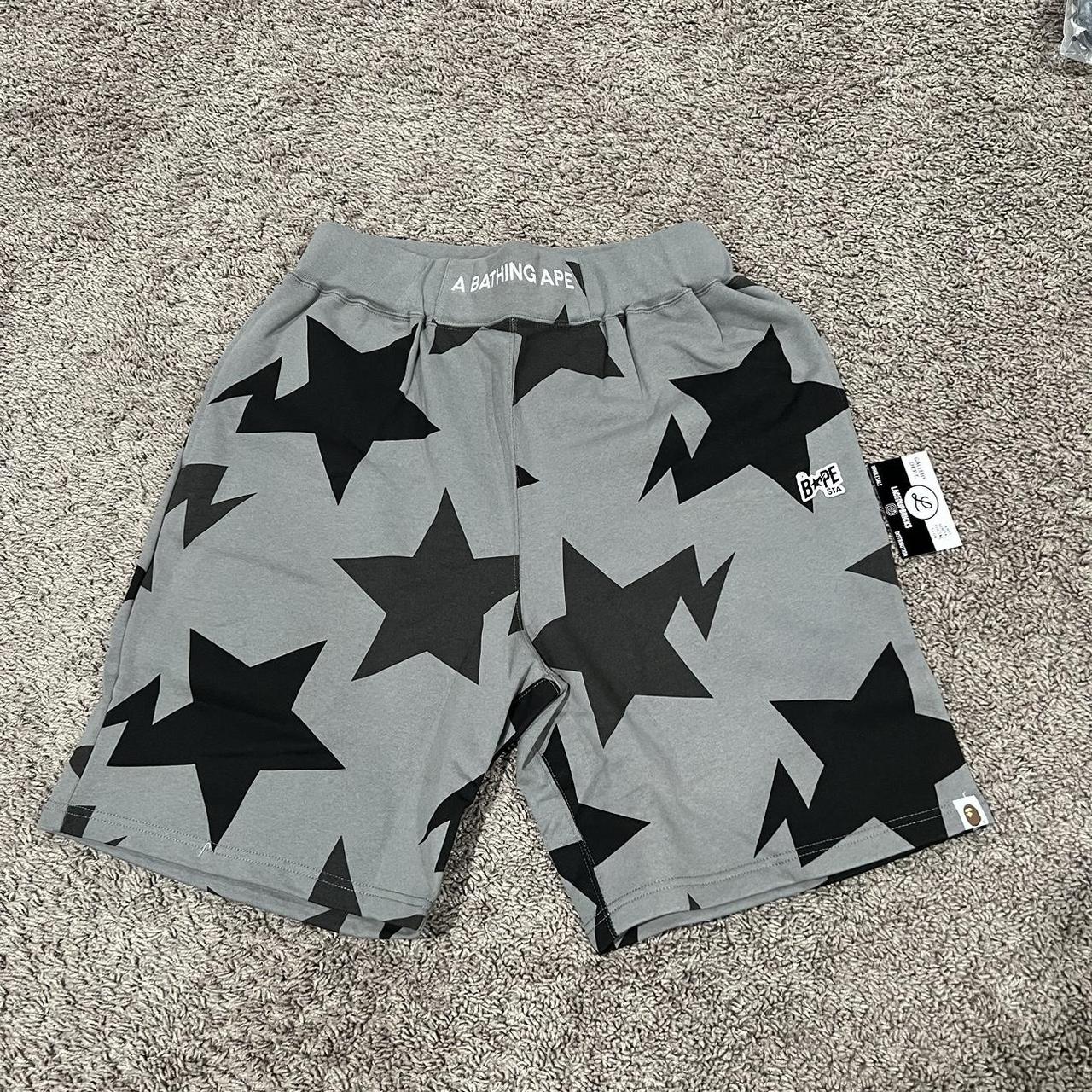 Black and outlet white bape shorts