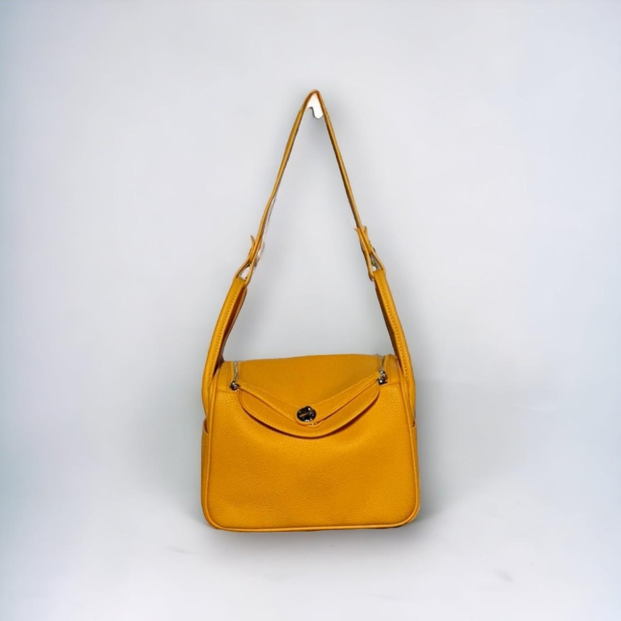 Trunk Media Bag in Yellow Leather