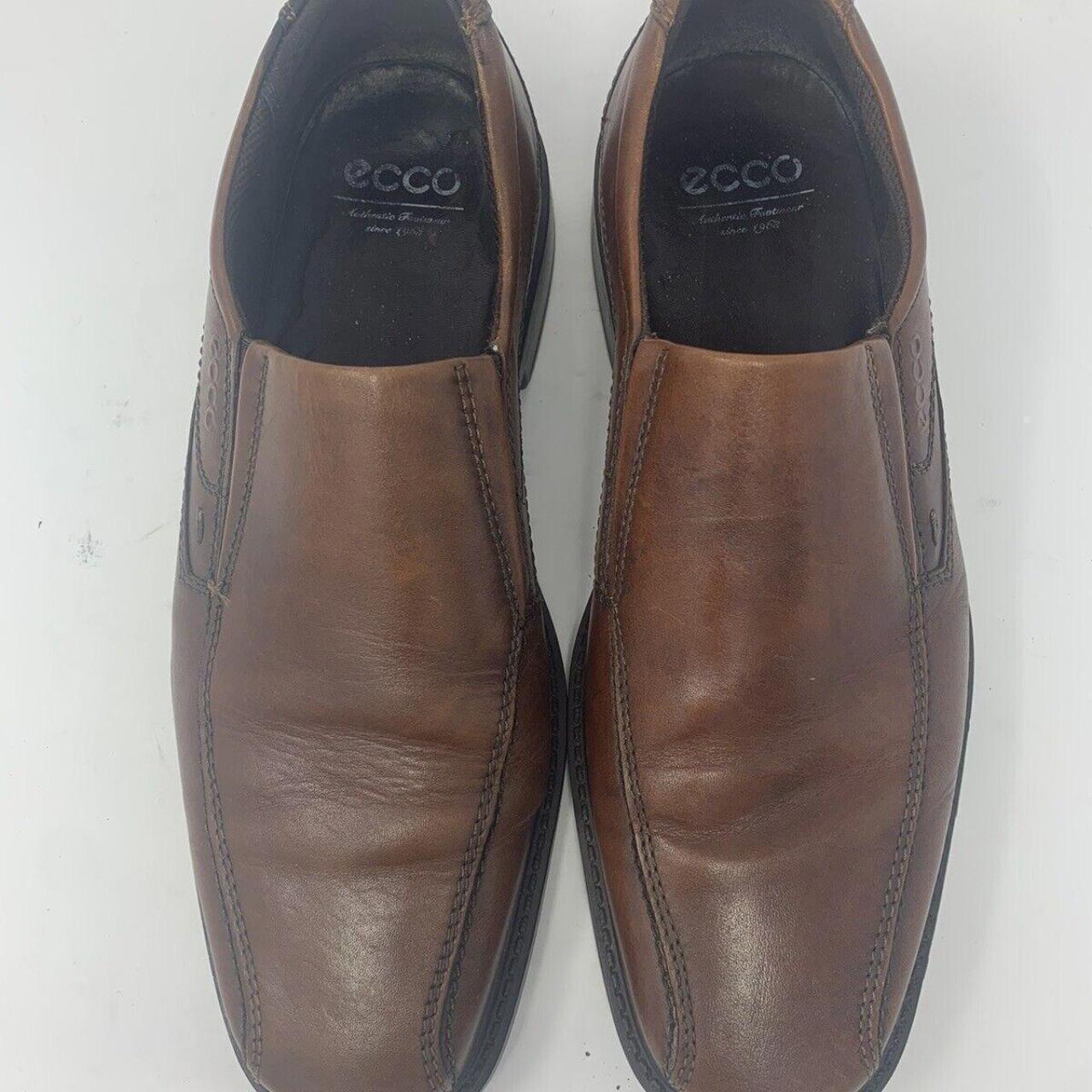 Ecco Casual Loafer Mens Size 9.5 Brown Slip On Shoes. Depop