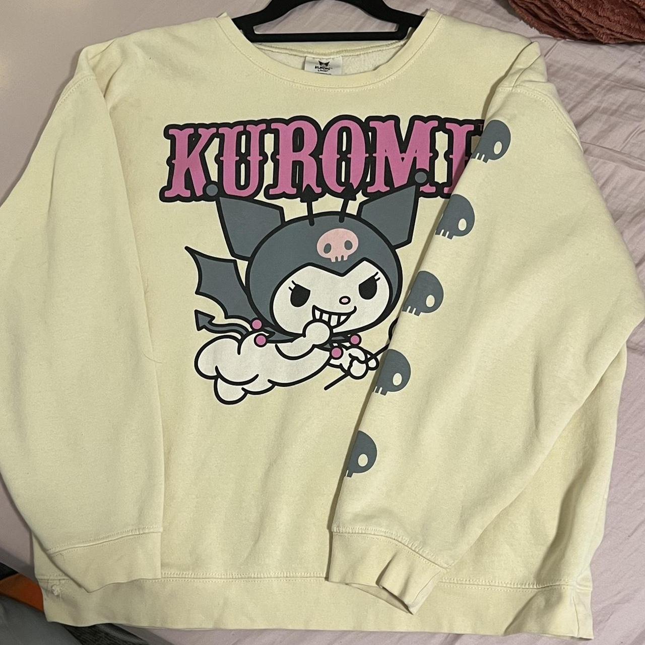 Kuromi Sanrio Sweatshirt Like new have some small... - Depop