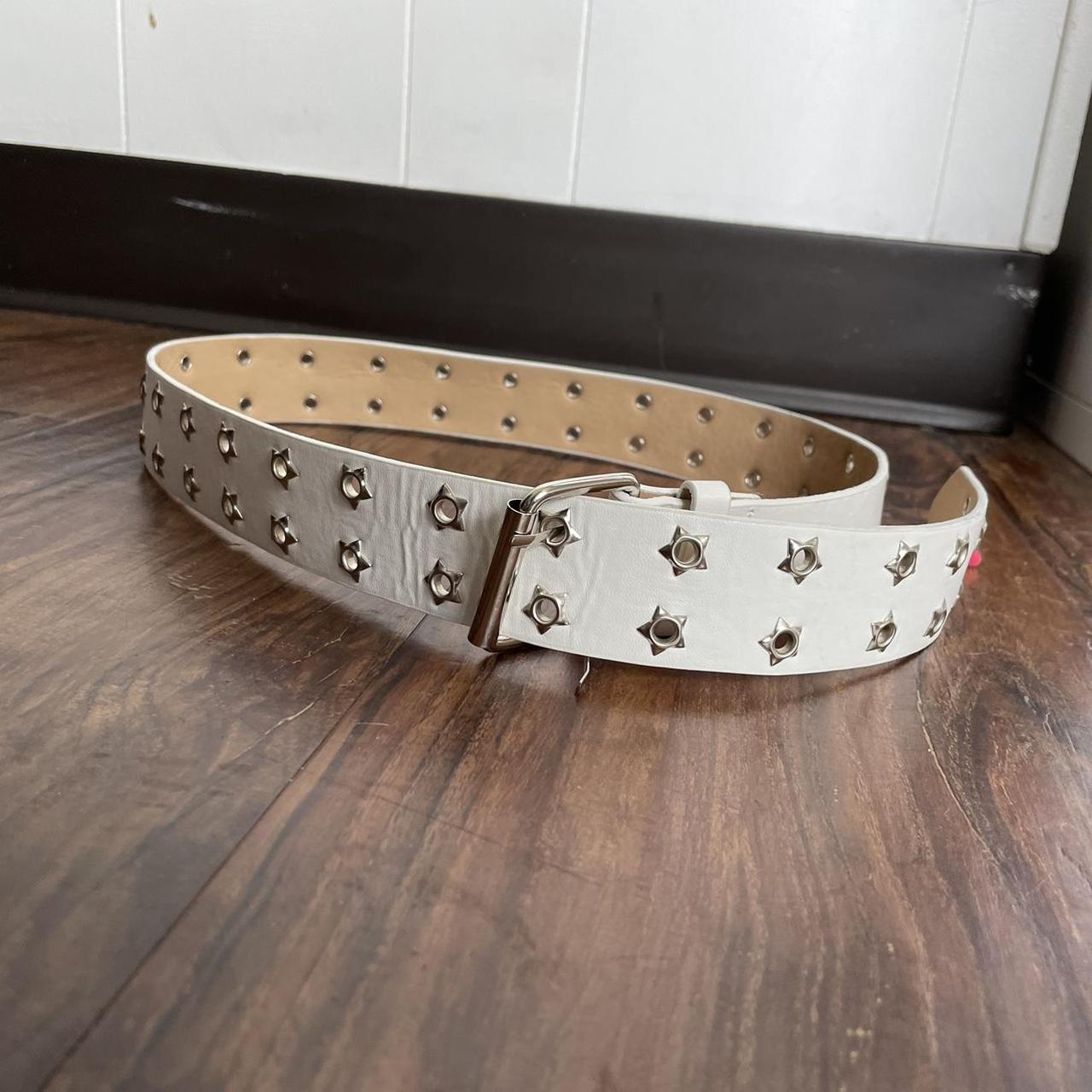 White Belt With star holes 38” Depop