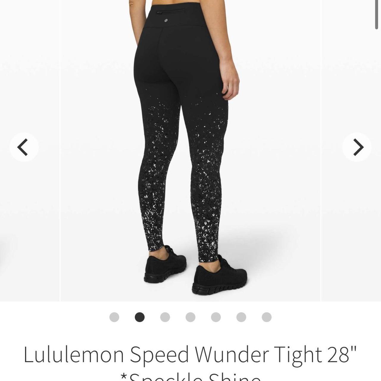 Lululemon Speed Wunder Leggings Speckle Shine - Depop