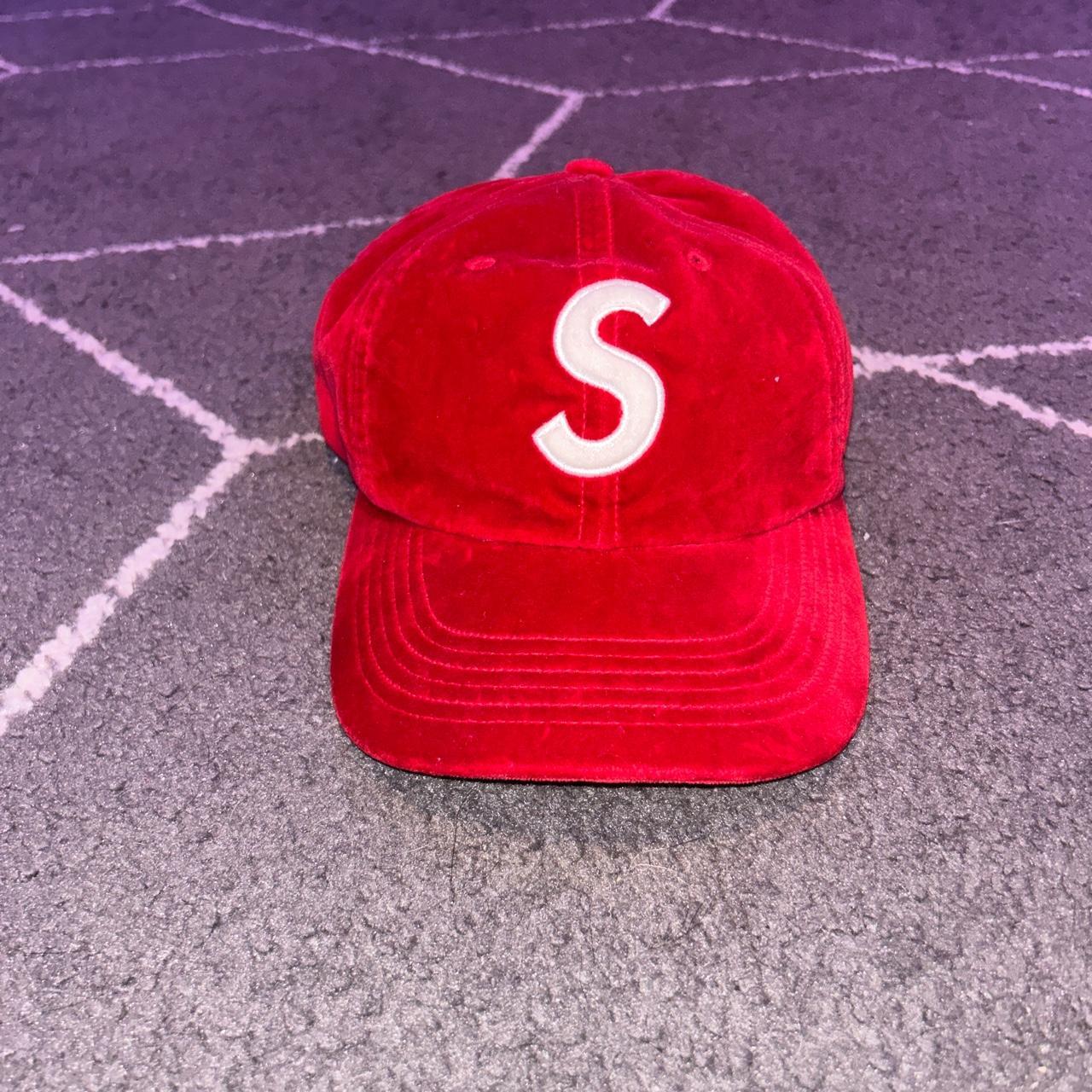 Supreme Velvet S Logo 6-Panel (Black) FW20 supreme Velvet S Logo