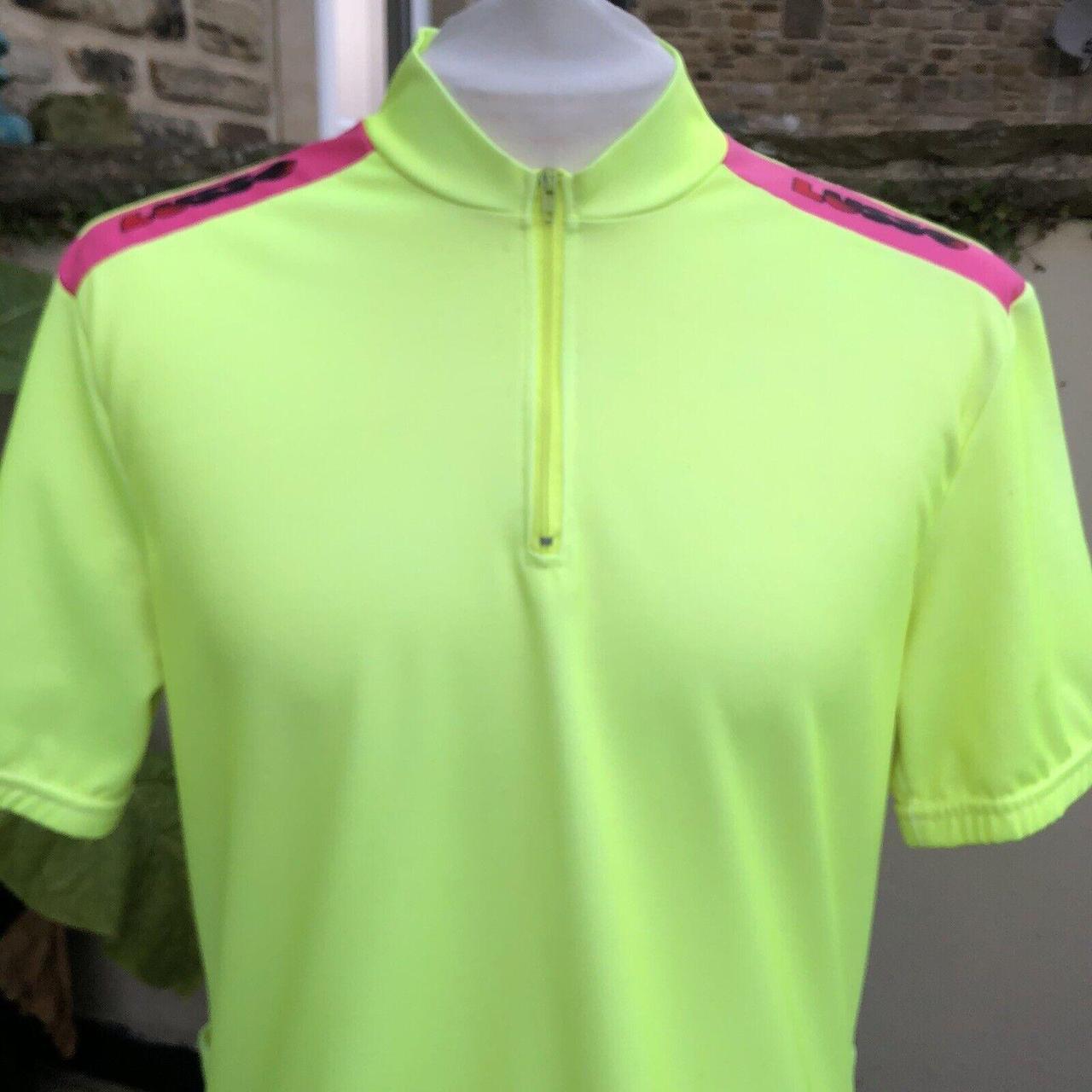 LUSSO Vintage Cycling Jersey Bright Yellow Men's XL... Depop