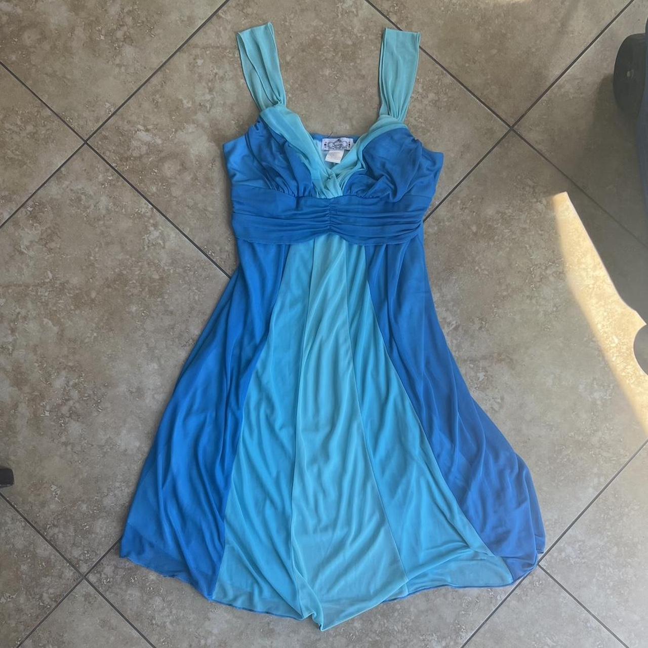 Thrifted Y2K blue trixxi dress Super comfortable... - Depop