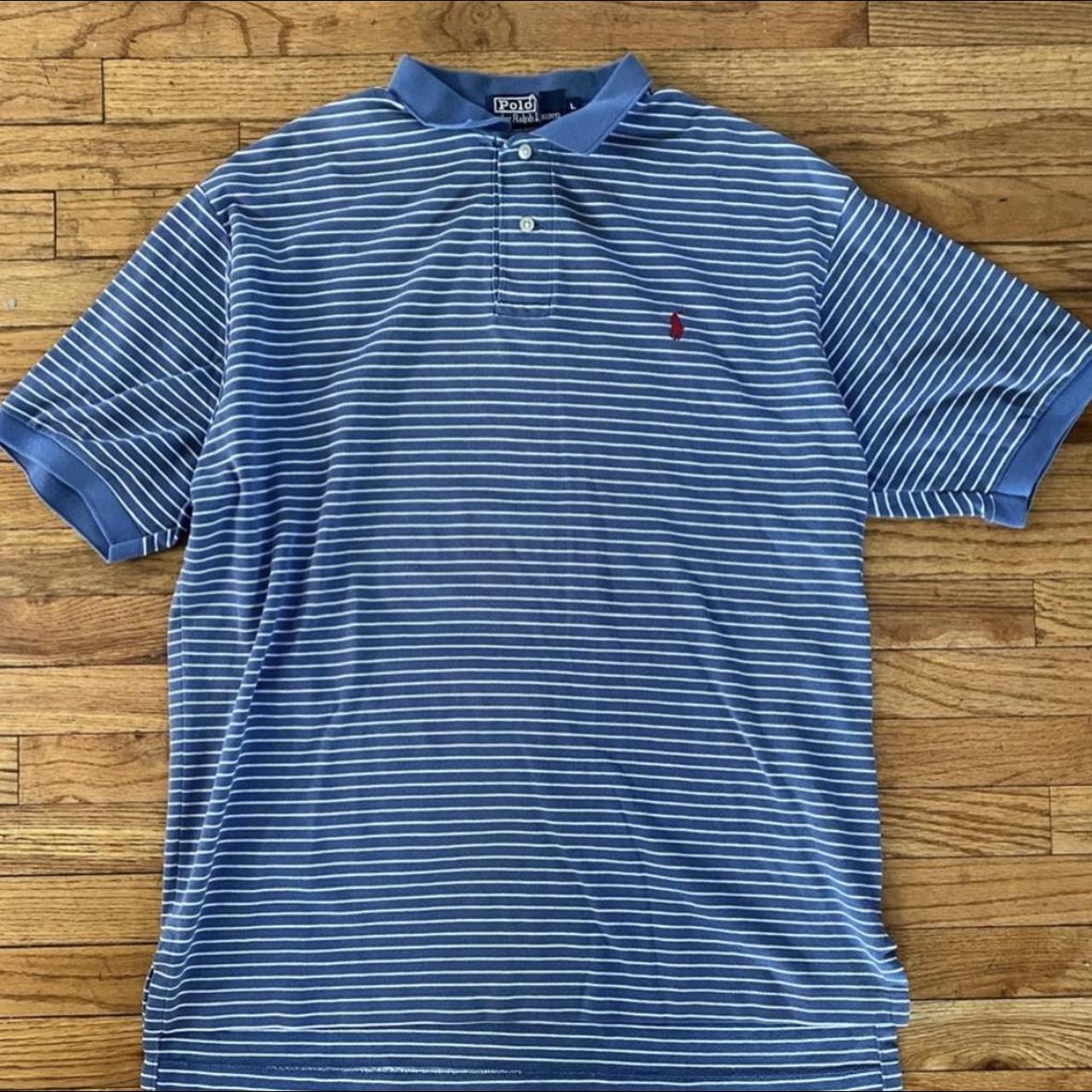 Vintage 90s Polo Ralph Lauren Striped Short-Sleeve... - Depop