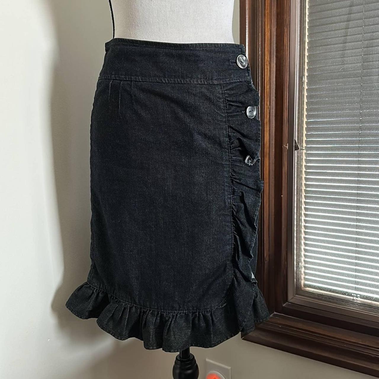 Ruffle clearance button skirt