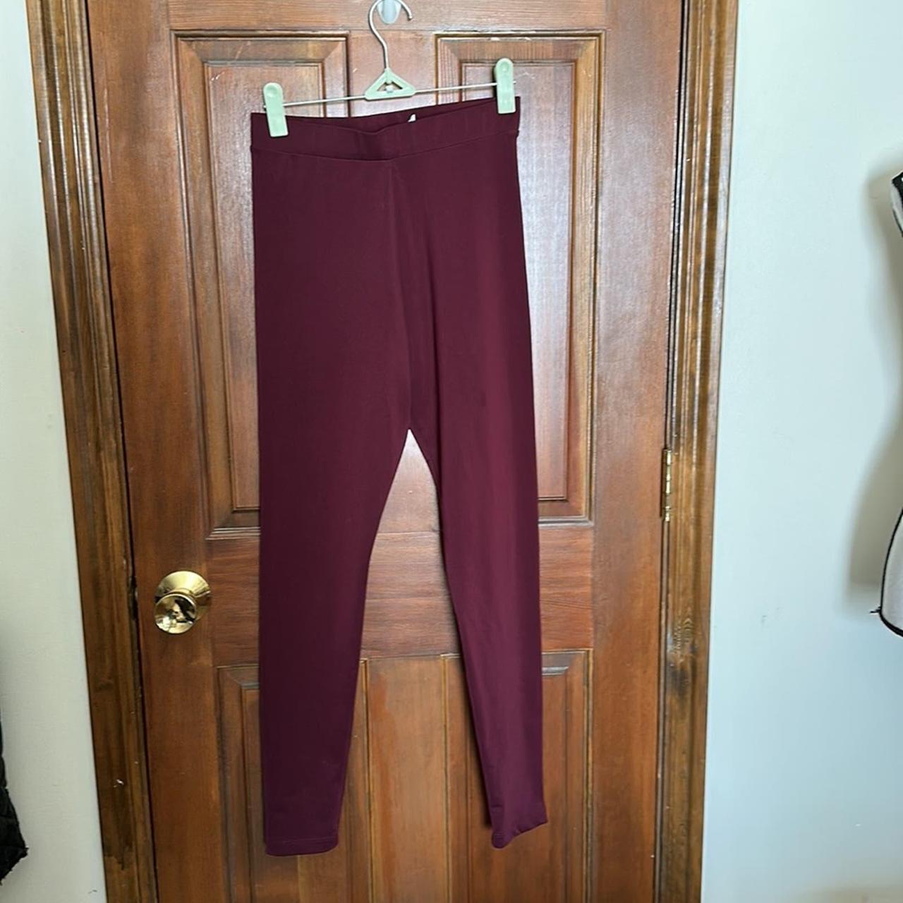 ADIDAS Trefoil Maroon Womens Leggings - MAROON