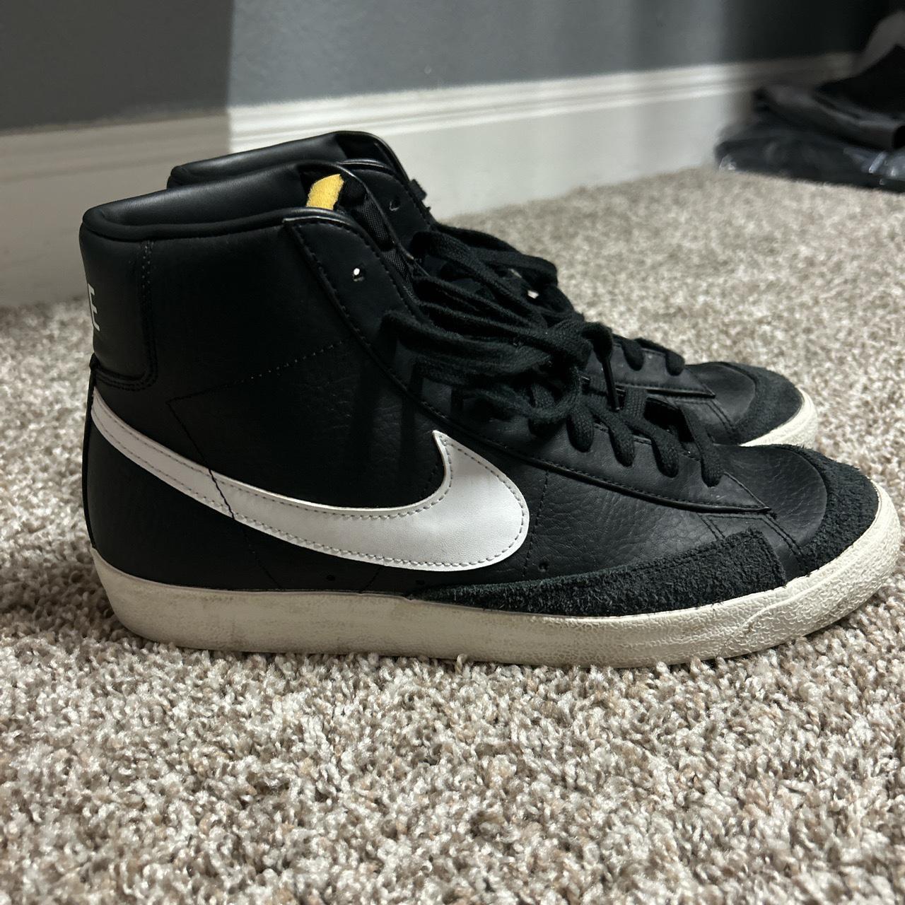 blazers nike black and white