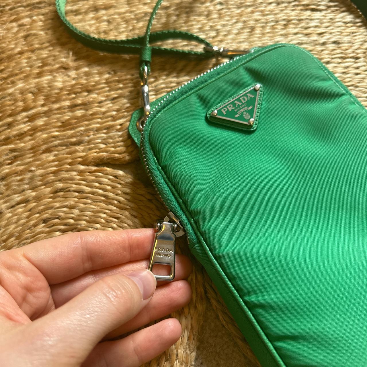 Prada small Nylon pouch Green cosmetic buy bag