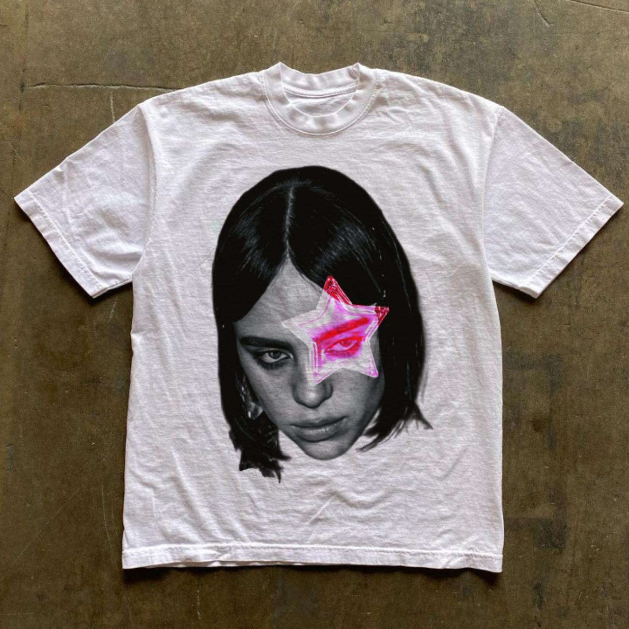 Uniqlo x Billie Eilish T-shirt Logo Album Graphic - - Depop