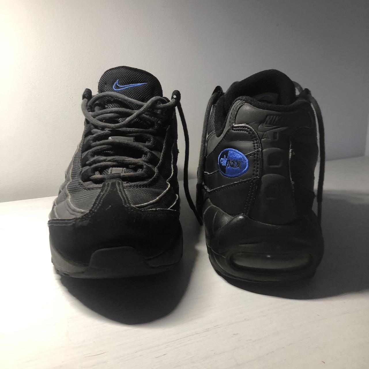 All Black Nike air max 110’s. Brilliant Blue... - Depop