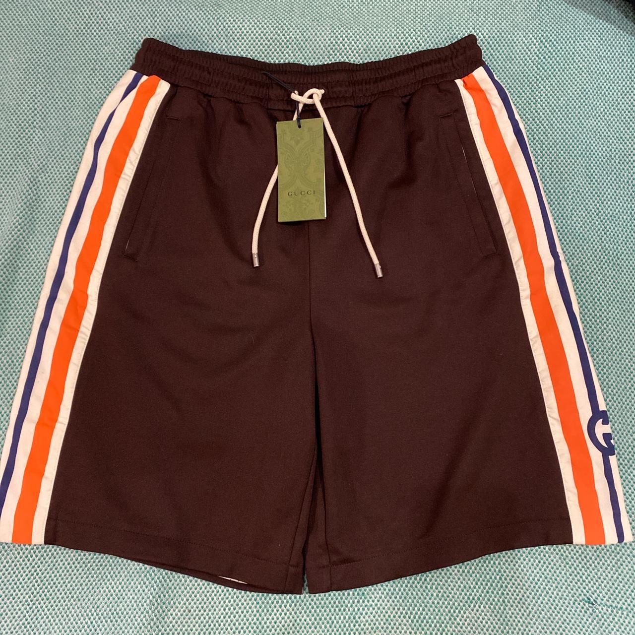 Gucci SS22 Dark Chocolate Jersey Basketball shorts... - Depop