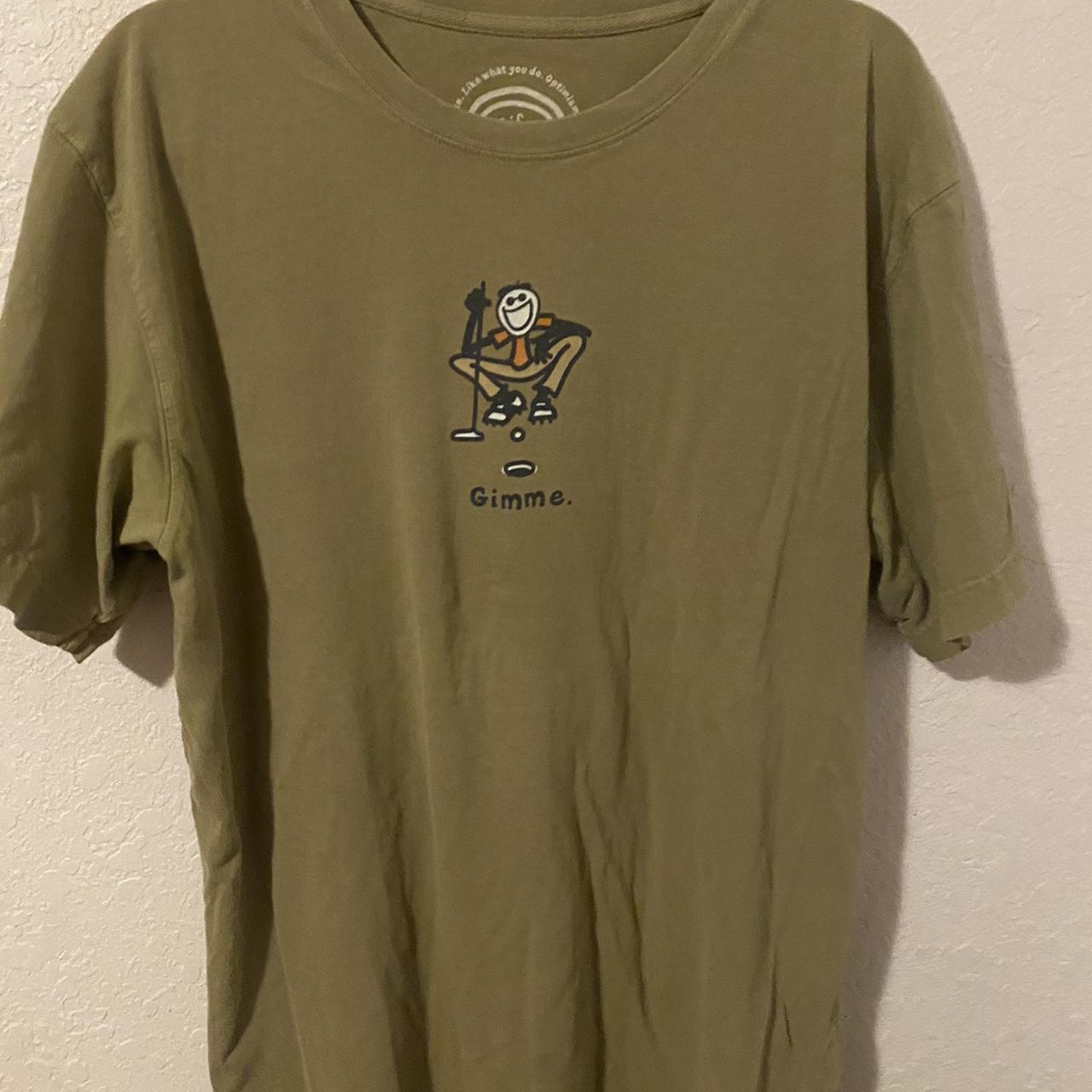 Men's Tan and Green T-shirt | Depop