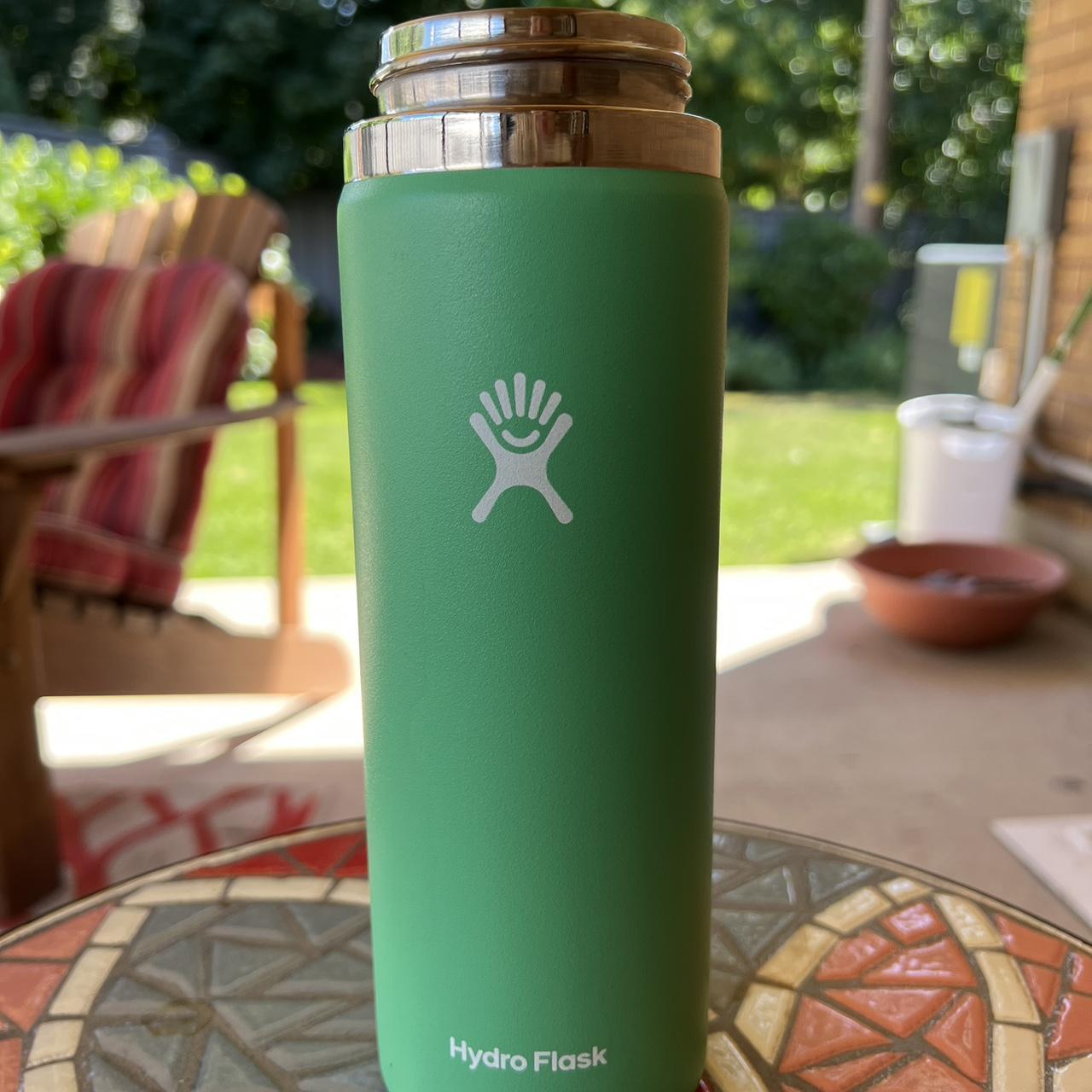 Hydro Flask 18oz Green Color Water Bottle Wide Mouth - Depop