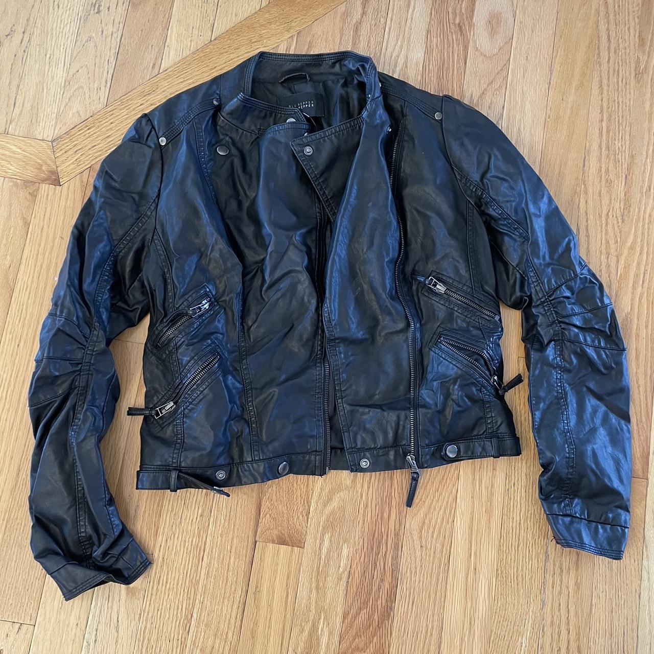 Blu Pepper Women's Black Jacket Depop