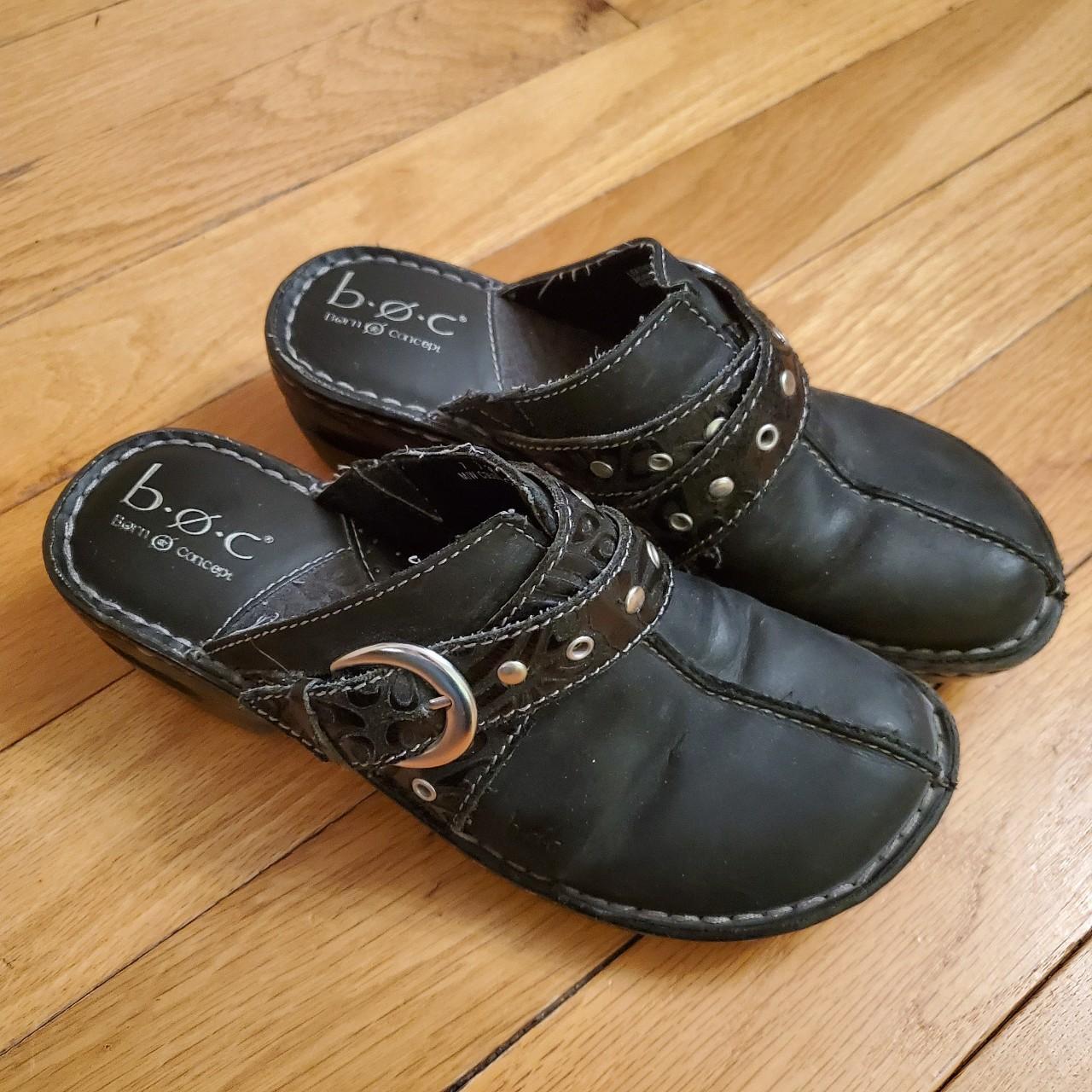 BOC Leather Clogs Good condition with some light... - Depop