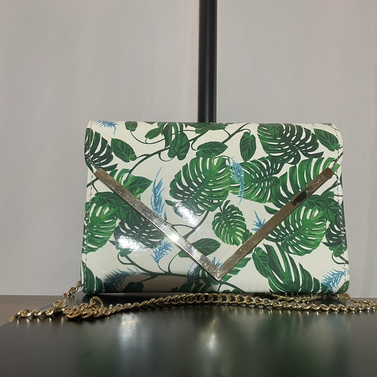ALDO Women's Green and White Bag Depop