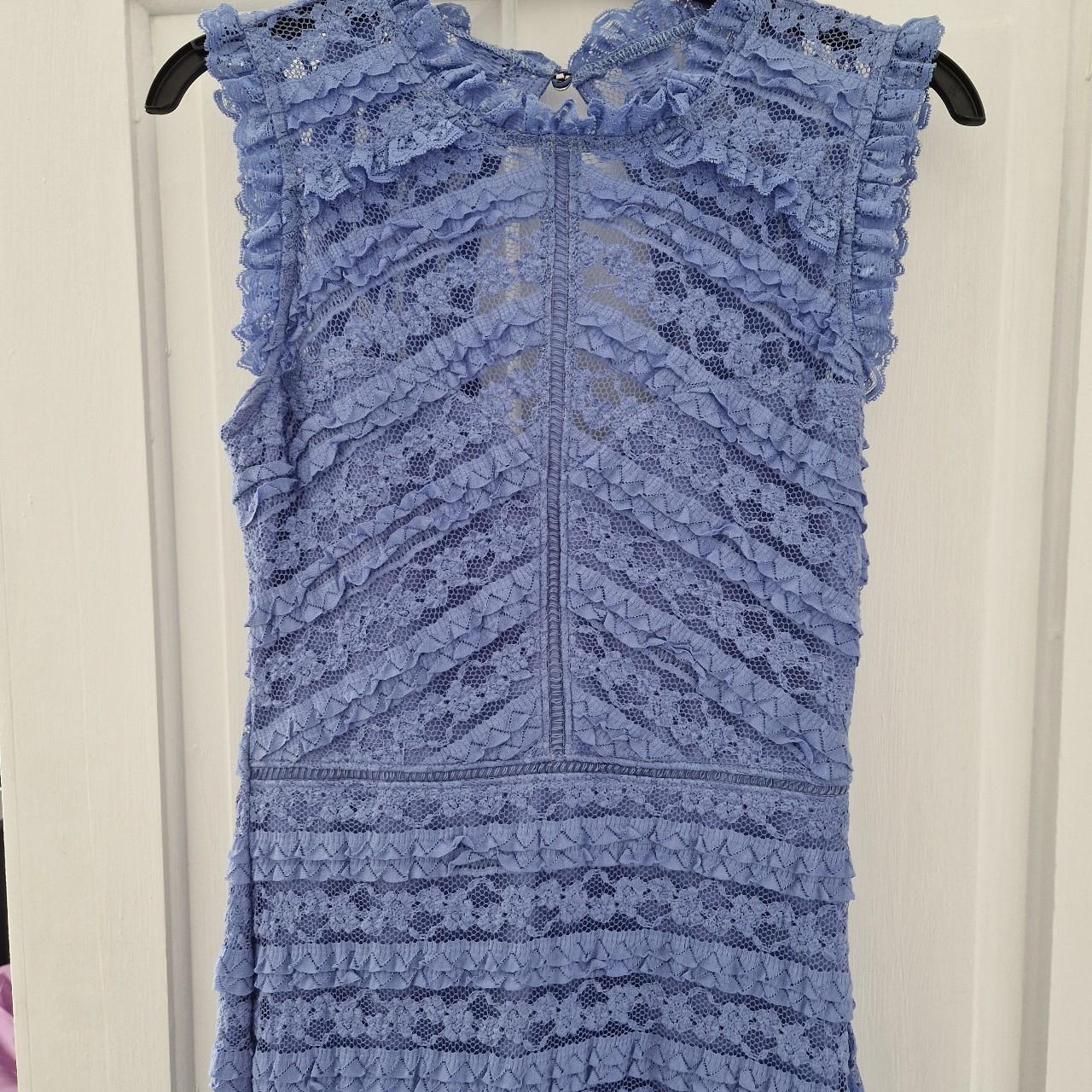 Lipsy cornflower blue ruffle dress. Size 10. Worn. Depop