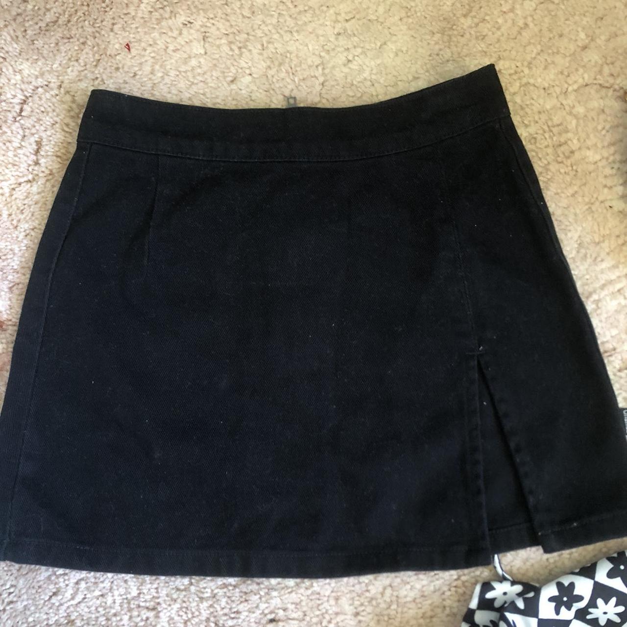 Black Ghanda Mini Skirt with slit 🖤 • Size 6 only... - Depop
