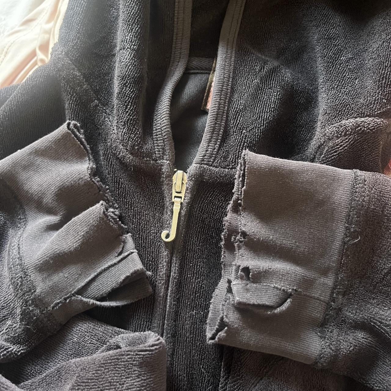 Y2K vintage Juicy Couture zip up jacket. Size: L.... - Depop