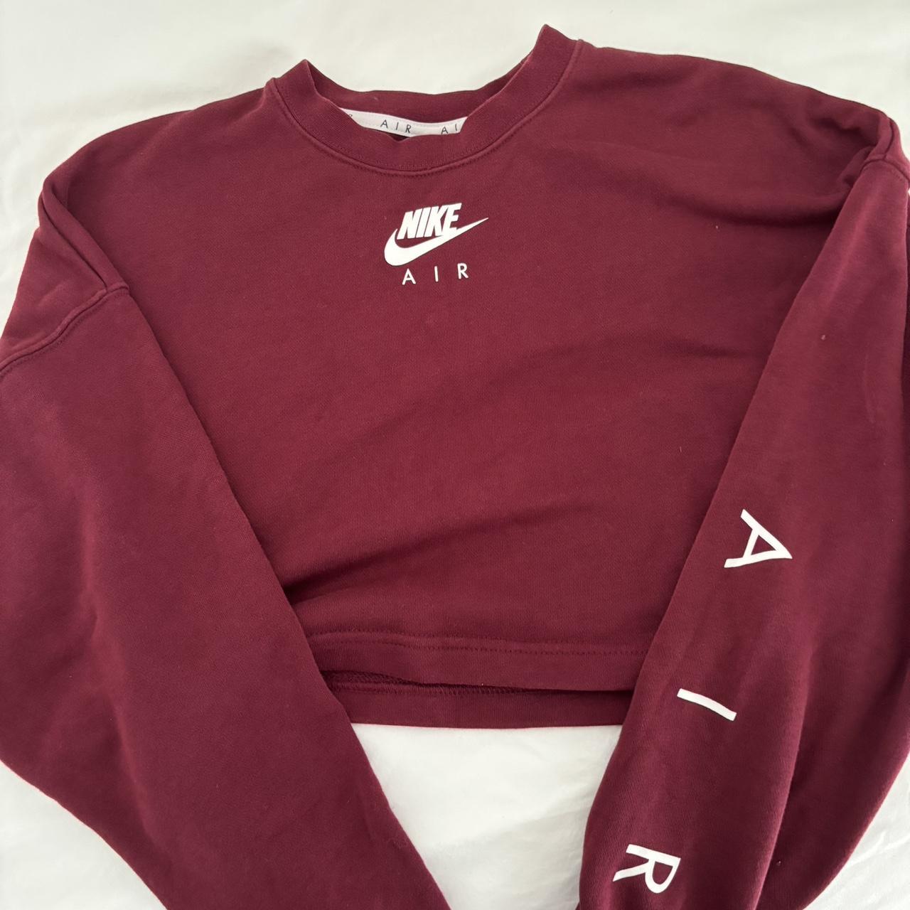 Nike maroon jumper, worn a few times - Depop