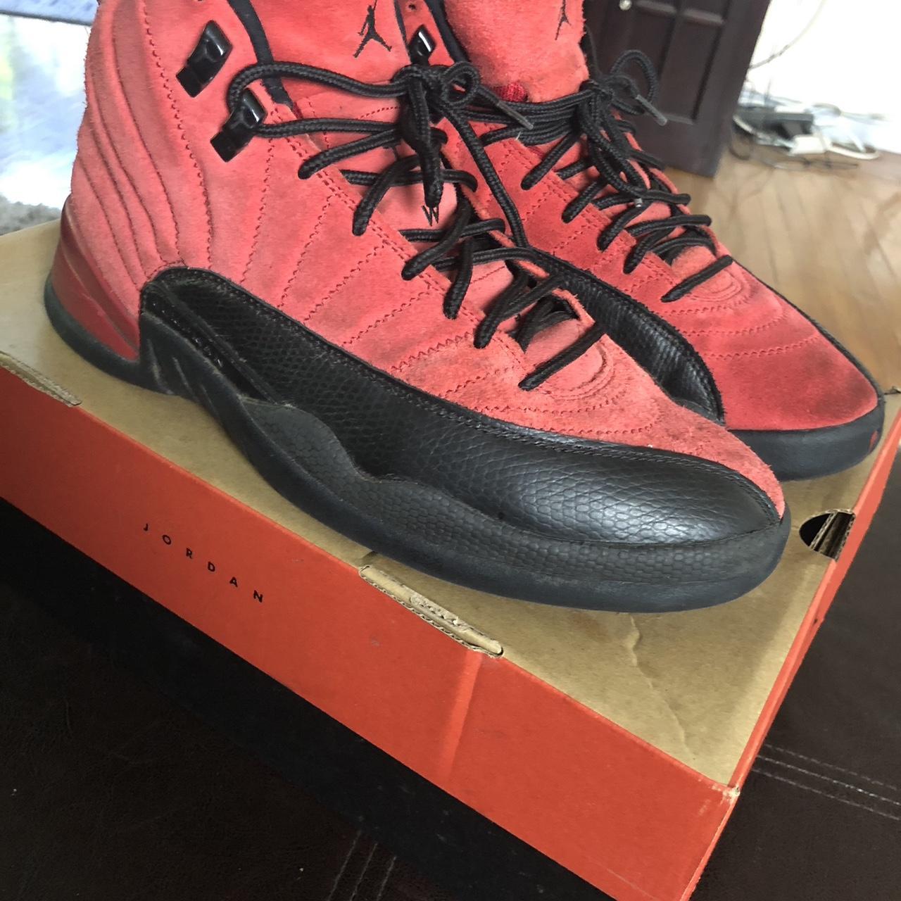 Jordan 12 retro varsity red/black Varsity... - Depop