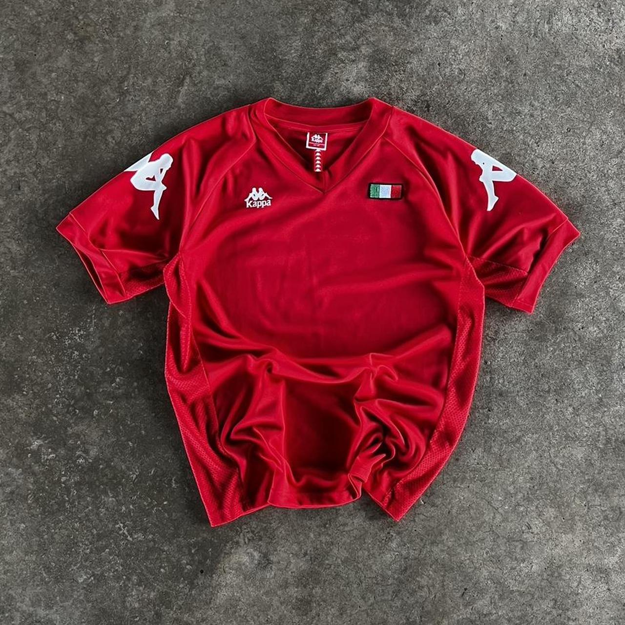 Kappa Italian Football Tops Kappa Men's T-shirt Red/White M