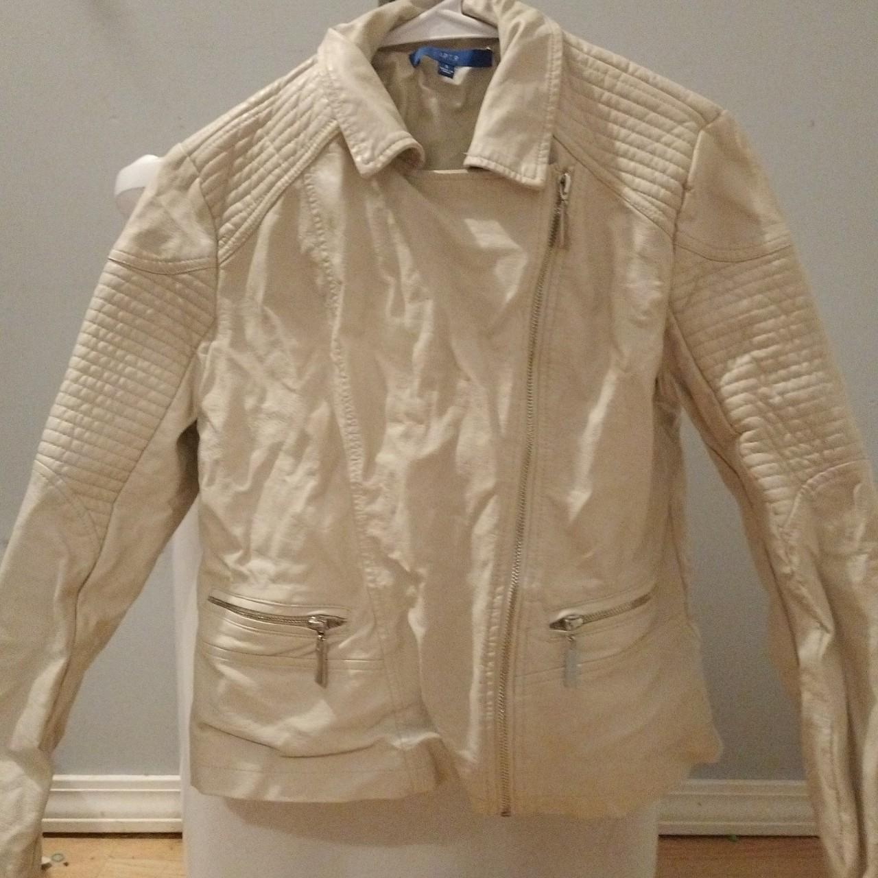 Apt. 9 Women's Tan and Cream Jacket | Depop