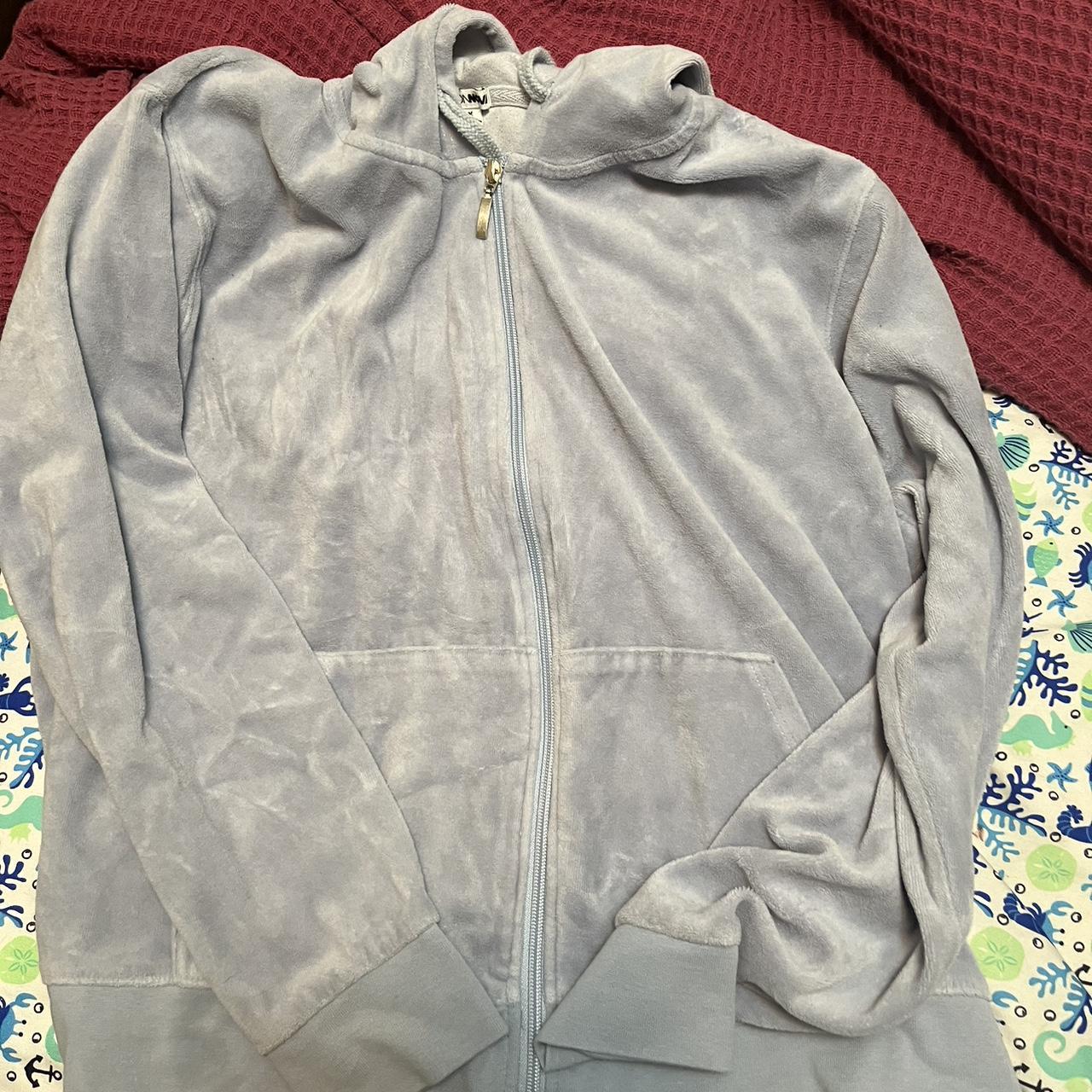 light blue fashion nova y2k tracksuit set size is an... Depop