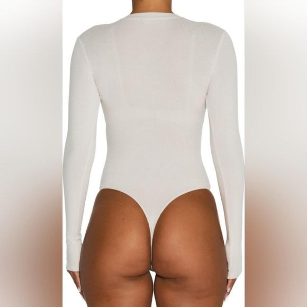 Naked Wardrobe Energy Long Sleeve Ribbed Bodysuit - - Depop