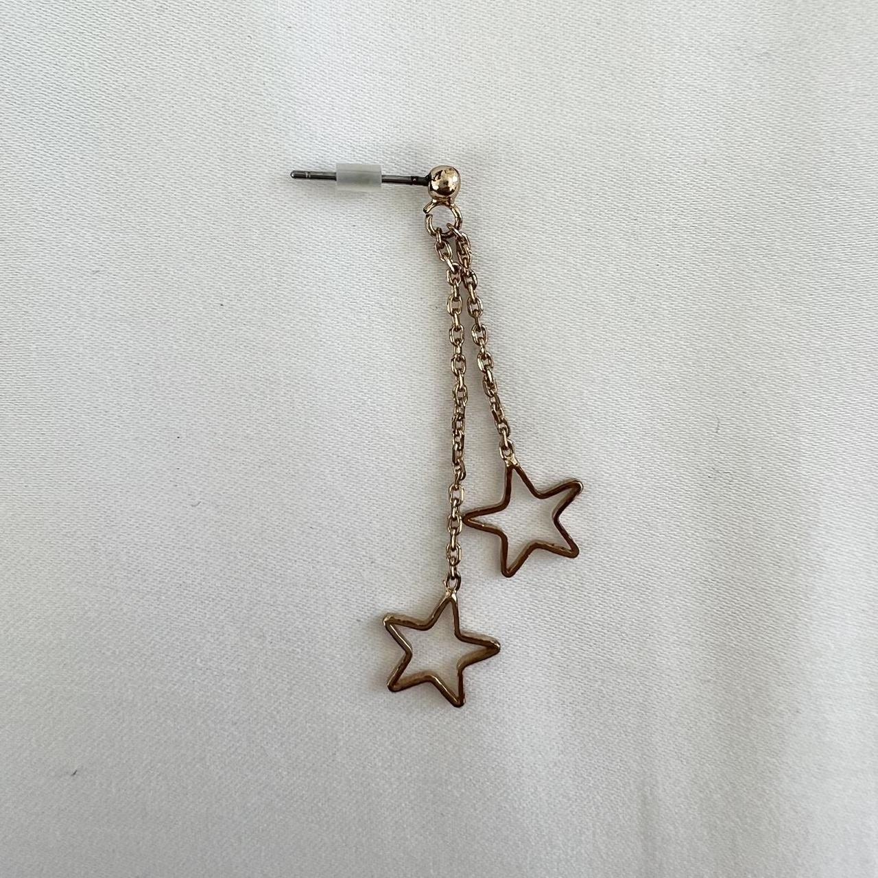 Brandy Melville Star Earrings Gold star Drop... Depop