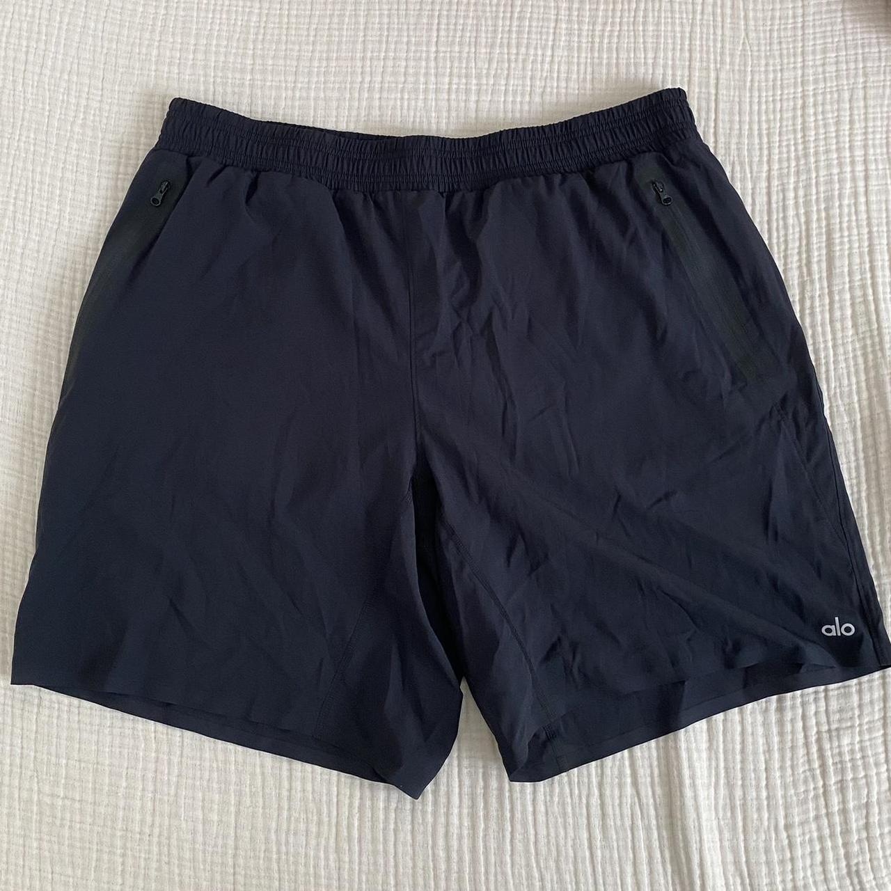 Alo Yoga Black Mens Shorts In great, preowned... - Depop