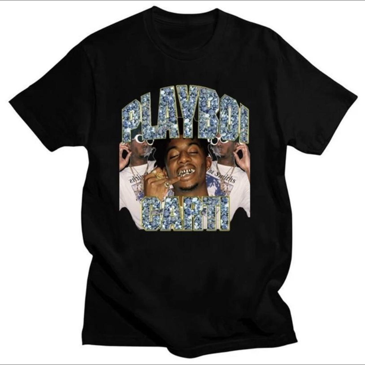 Playboi Carti Print T-shirts Hip Hop Streetwear... - Depop