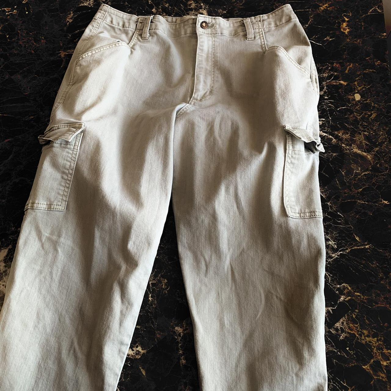 SAGE GREEN CARGO PANTS WOMENS SIZE 14/32 Depop