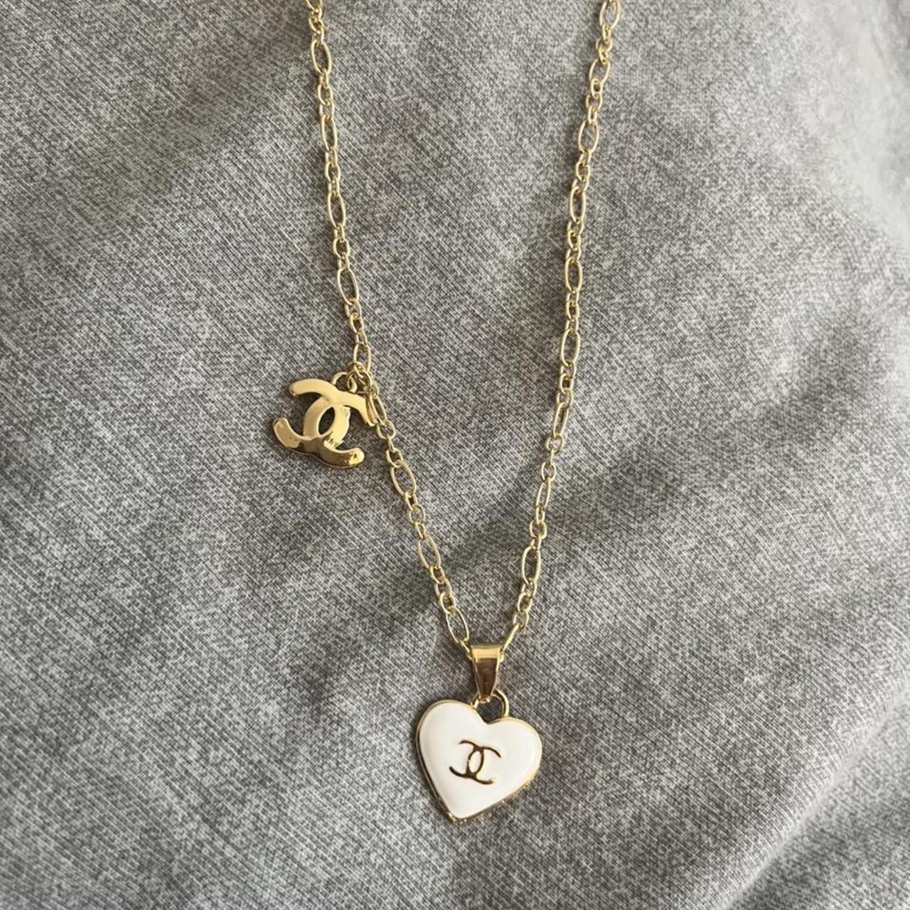 Chanel Women's White and Gold Jewellery | Depop