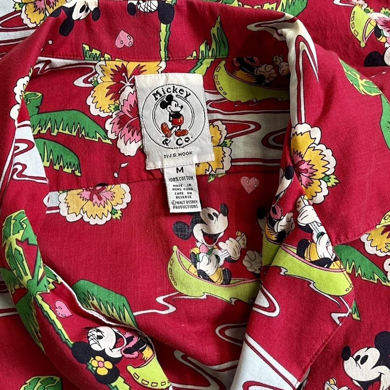 VTG 1980's Mickey and Minnie Hawaiian button up... - Depop