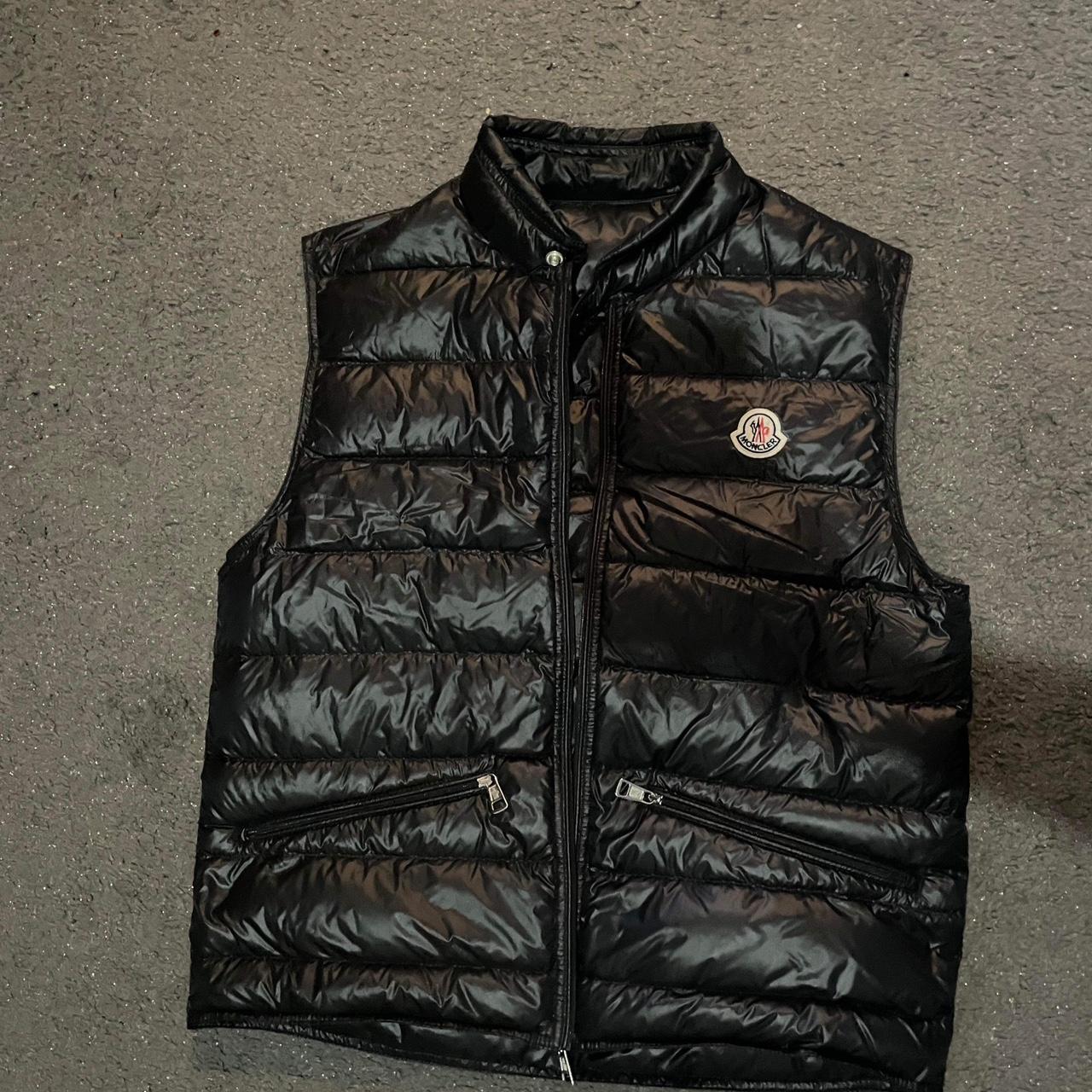 Moncler Men's Black Gilet | Depop