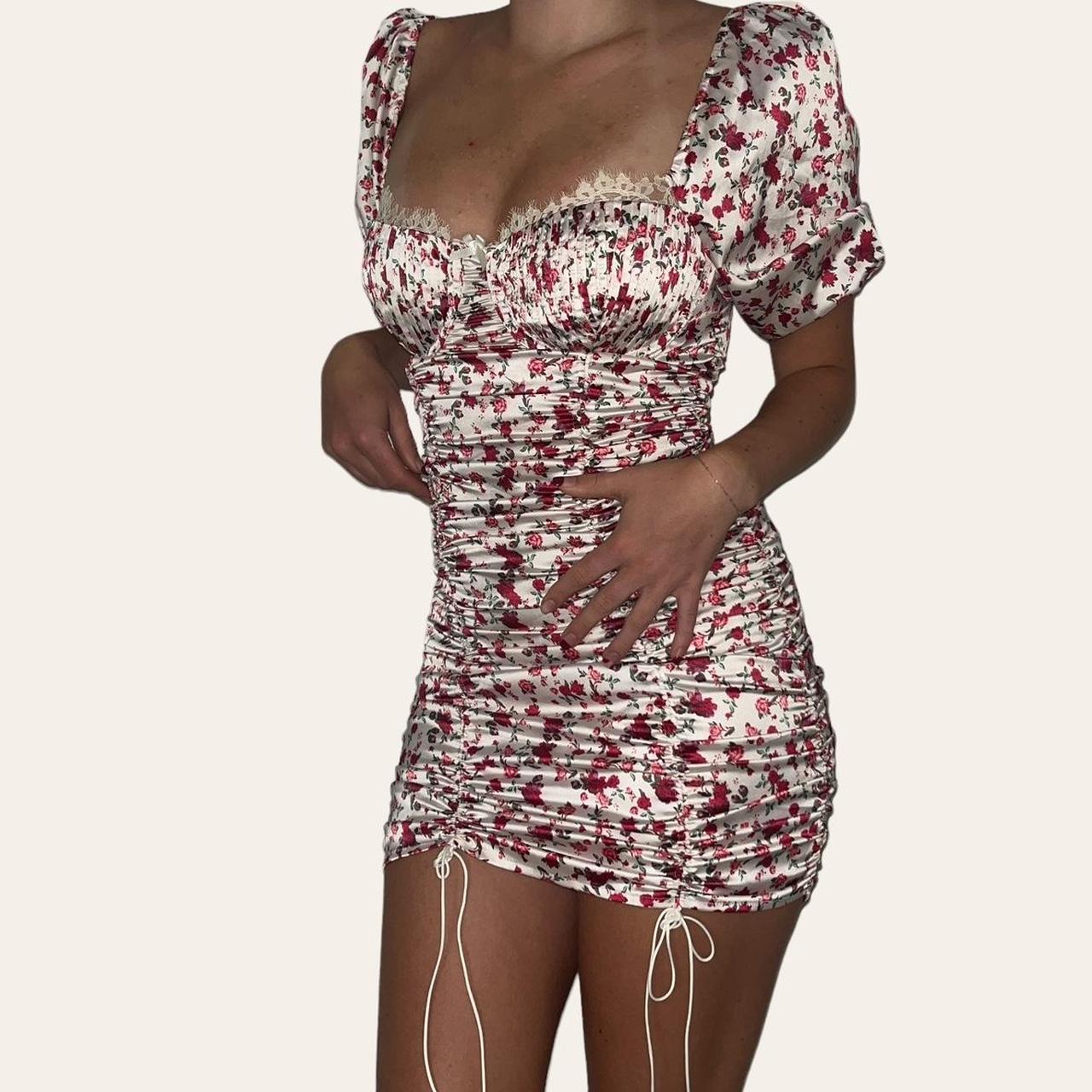 Ruched Floral For Love And Lemons Dress 🤍PRICING &... Depop