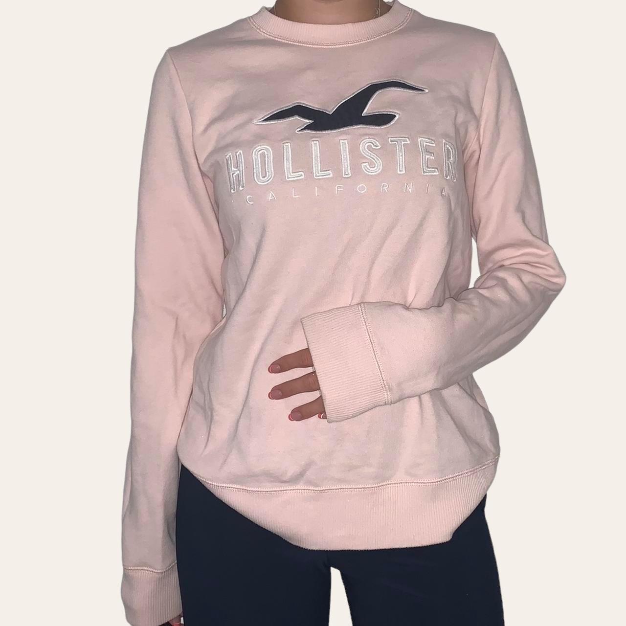 Pink hollister jumper hotsell