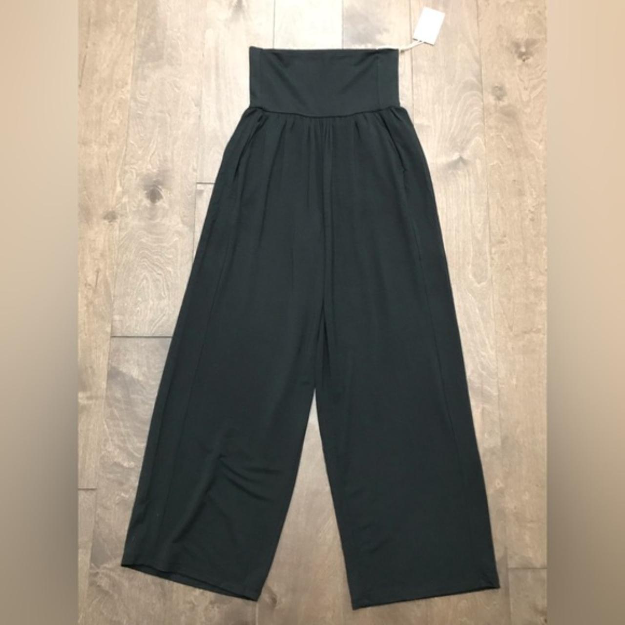 Quince Womens Stretch Crepe Pleated Wide Leg Pants - Depop