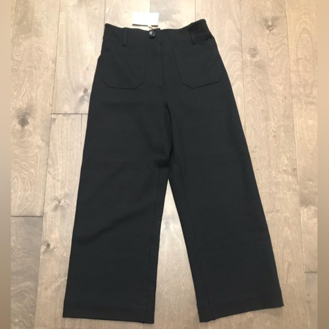 Quince Ultra-Stretch Ponte Cropped Wide Leg Pant in... - Depop