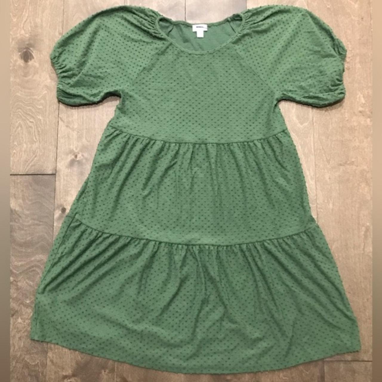 J.Crew Clip-dot Dress in Utility Green - Small -... - Depop