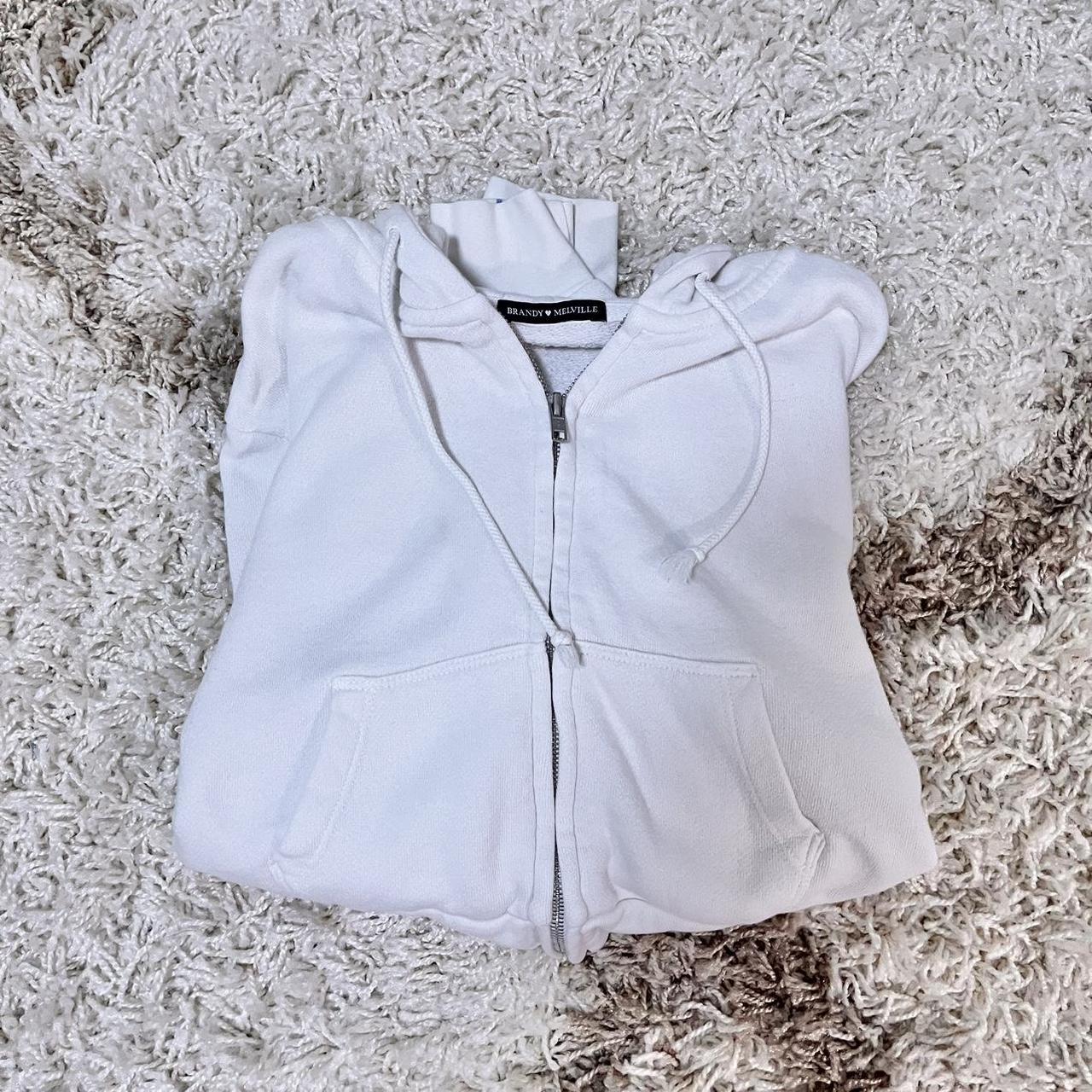 brandy melville white crystal hoodie 🫧 ♡ one size ♡ - Depop